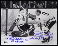 2000s Bobby Hull Tony Esposito Chicago Blackhawks Signed 8" x 10" Photo (Beckett Autnetication)