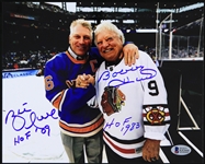 2000s Bobby & Brett Hull Signed 8" x 10" Photo (Beckett Autentication)
