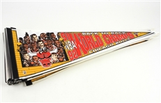 1991-1992 Chicago Bulls Back to Back World Champs 30" Pennants (Lot of 50)
