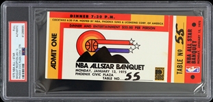 1975 NBA All Star Banquet Reception Full Ticket (PSA Slabbed Authentic)