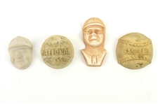 1930s-1940s Ziegler Candy Co. Baseball Molds (Lot of 4)
