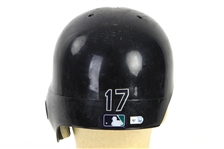 2012-13 Seatlle Mariners Game Worn Batting Helmets - Lot of 8 w/ Justin Smoak, Michael Saunders, Brad Miller & More (MEARS LOA/MLB Holograms)