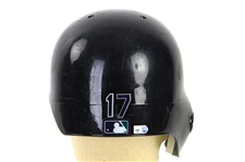 2012-13 Seatlle Mariners Game Worn Batting Helmets - Lot of 8 w/ Justin Smoak, Michael Saunders, Brad Miller & More (MEARS LOA/MLB Holograms)