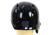 2012-13 Seatlle Mariners Game Worn Batting Helmets - Lot of 8 w/ Justin Smoak, Michael Saunders, Brad Miller & More (MEARS LOA/MLB Holograms)