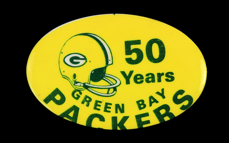 1969 Green Bay Packers "50 Years" 2 3/4" Pinback Button 