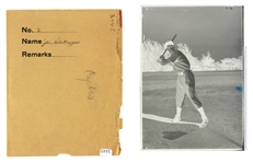 1936-1951 Joe DiMaggio New York Yankees 5"x 7" Photo Negative 