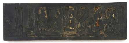 1910s Baseball Printing Block 