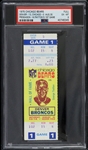 1975 Chicago Bears vs Denver Broncos "Walter Paytons First Game" Full Ticket (PSA EX-MT 6 Slabbed) 