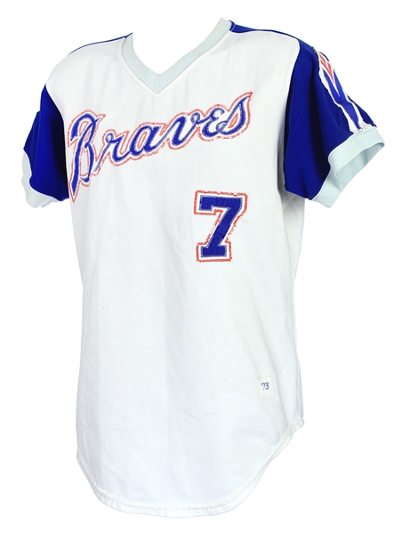 1973 Joe Pepitone/Frank Tepedino Atlanta Braves Game Worn Home Jersey (MEARS LOA)