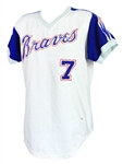 1973 Joe Pepitone/Frank Tepedino Atlanta Braves Game Worn Home Jersey (MEARS LOA)
