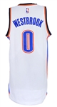 2014 (December 11) Russell Westbrook Oklahoma City Thunder Game Worn Home Jersey (MEARS A10/NBA Letter)