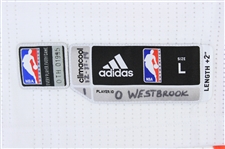 2014 (December 11) Russell Westbrook Oklahoma City Thunder Game Worn Home Jersey (MEARS A10/NBA Letter)