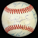 1988 Boston Red Sox Team Signed OAL Brown Baseball w/ 20 Signatures Including Roger Clemens, Wade Boggs, Jim Rice, Lee Smith & More (JSA)