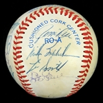 1988 Boston Red Sox Team Signed OAL Brown Baseball w/ 20 Signatures Including Roger Clemens, Wade Boggs, Jim Rice, Lee Smith & More (JSA)