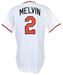 1991 (June 19) Bob Melvin Baltimore Orioles Game Worn Turn Back The Clock Home Uniform (MEARS LOA/Team Letter)
