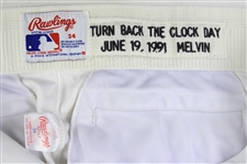1991 (June 19) Bob Melvin Baltimore Orioles Game Worn Turn Back The Clock Home Uniform (MEARS LOA/Team Letter)