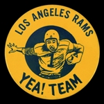 1950s Los Angeles Rams "Yea! Team" 3" Pinback Button 