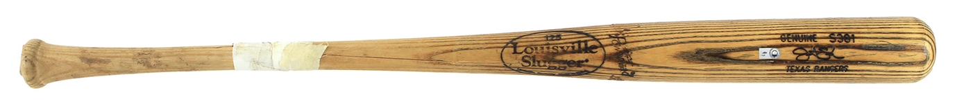 2010 (May 13) Justin Smoak Texas Rangers Louisville Slugger Professional Model Game Used Bat (MEARS LOA/MLB Hologram)
