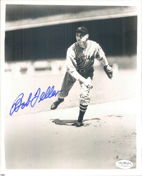 1936-56 Bob Feller Cleveland Indians Signed 8" x 10" Photo (*JSA*)