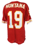 1993 Joe Montana Kansas City Chiefs Signed Home Jersey