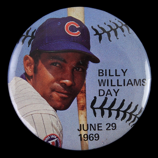 1969 Bill Williams Chicago Cubs "Billy Williams Day" 2 1/4" Pinback Button 