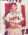 1953-60 Billy Bruton Milwaukee Braves Signed 8" x 10" Photo (*JSA*)