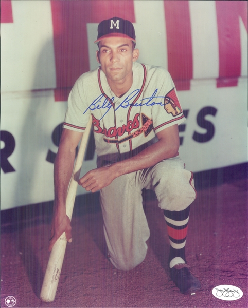1953-60 Billy Bruton Milwaukee Braves Signed 8" x 10" Photo (*JSA*)