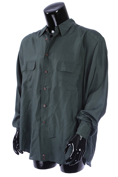2000s William Shatner Worn Fenn Wright & Manson Long Sleeve Button Up Silk Shirt (Shatner LOA/MEARS LOA)