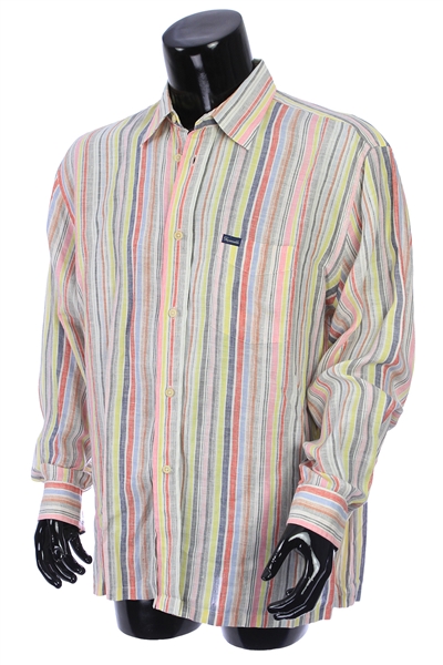 2000s William Shatner Worn Faconnable Long Sleeve Button Up Linen Shirt (Shatner LOA/MEARS LOA)