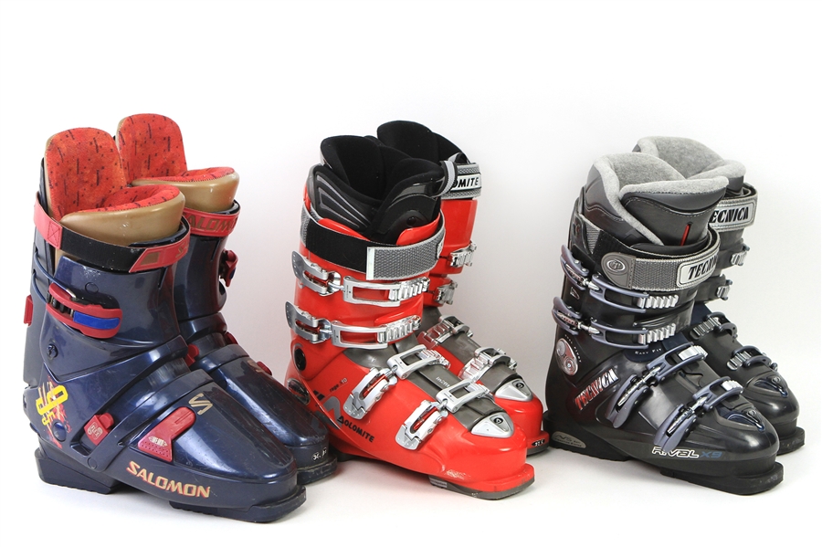 2000s William Shatner Worn Ski Boot Collection - Lot of 5 Pair (Shatner LOA/MEARS LOA)