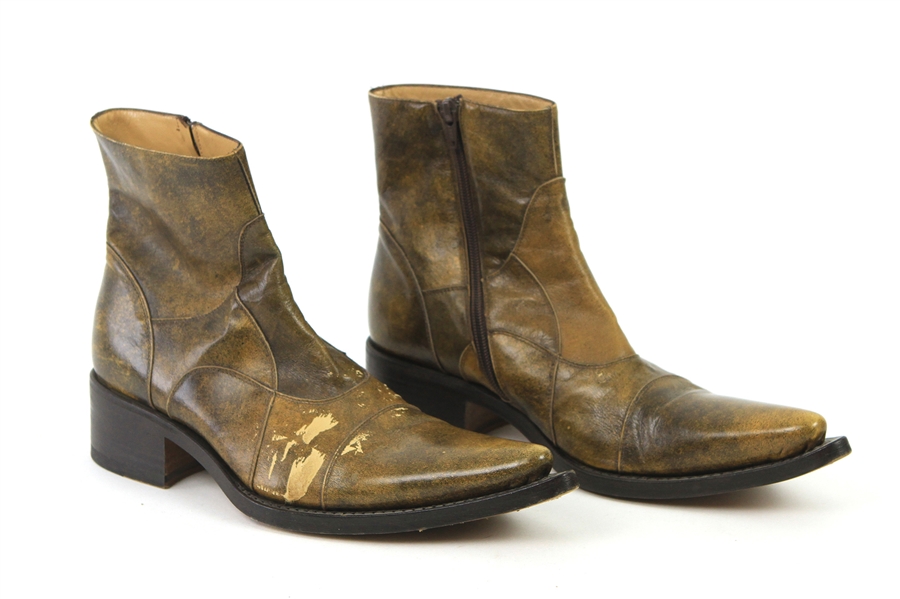 1970s William Shatner Worn Gianni Barbato Leather Ankle Boots (Shatner LOA/MEARS LOA)