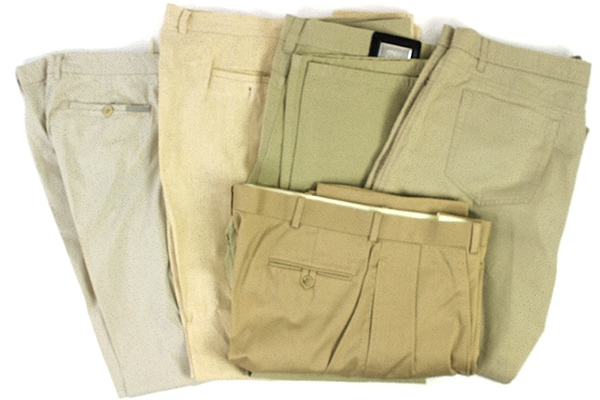 2000s William Shatner Worn Khaki & Linen Pants Collection - Lot of 5 w/ Calvin Klein, Polo, Hugo Boss, John Varvatos & Prada (Shatner LOA/MEARS LOA)