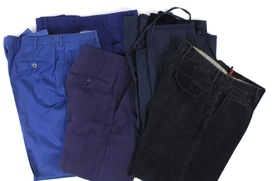 2000s William Shatner Worn Khaki & Suit Pants Collection - Lot of 5 w/ Brioni, Faconnable, Stile, Miu Miu & Capital Tailors (Shatner LOA/MEARS LOA)