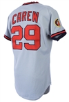 1985 Rod Carew California Angels Game Worn Road Jersey (MEARS A10)