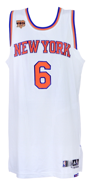 2017 (March 5) Kristaps Porzingis New York Knicks Signed Game Worn Home Jersey (MEARS A10/JSA/Steiner)