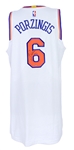 2017 (March 5) Kristaps Porzingis New York Knicks Signed Game Worn Home Jersey (MEARS A10/JSA/Steiner)
