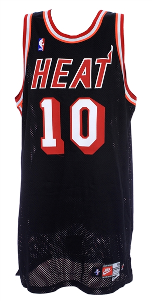 1997-98 Tim Hardaway Miami Heat Signed Road Jersey (MEARS A10/JSA/Locker Room Attendant Letter)