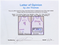2004-05 Chris Webber Sacramento Kings Home Jersey (MEARS A5)