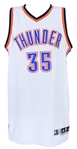 2015 (November 25) Kevin Durant Oklahoma City Thunder Game Worn Home Jersey (MEARS A10/NBA Letter)