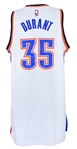 2015 (November 25) Kevin Durant Oklahoma City Thunder Game Worn Home Jersey (MEARS A10/NBA Letter)
