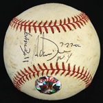 2002 (July 27) Adam Dunn Cincinnati Reds Signed OML Selig Game Used Baseball (MEARS LOA/JSA/Player Hologram)
