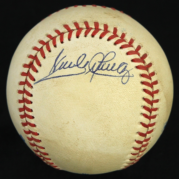 1990 Sandy Alomar Senior San Diego Padres Signed All Star Game Used Baseball (MEARS LOA/JSA)