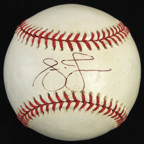 2000s Andruw Jones Atlanta Braves Signed OML Selig Game Used Baseball (MEARS LOA/JSA)