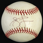 2000s Andruw Jones Atlanta Braves Signed OML Selig Game Used Baseball (MEARS LOA/JSA)