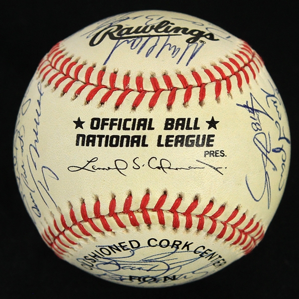 1998 Chicago Cubs Team Signed ONL Coleman Baseball w/ 29 Signatures Including Billy Williams, Sammy Sosa, Kerry Wood & More (JSA) 