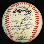 1998 Chicago Cubs Team Signed ONL Coleman Baseball w/ 29 Signatures Including Billy Williams, Sammy Sosa, Kerry Wood & More (JSA) 