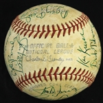 1981 Chicago Cubs Team Signed ONL Feeney Baseball w/ 26 Signatures Including Lee Smuth, Leon Durham, Bobby Bonds & More (JSA)  