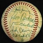 1981 Chicago Cubs Team Signed ONL Feeney Baseball w/ 26 Signatures Including Lee Smuth, Leon Durham, Bobby Bonds & More (JSA)  