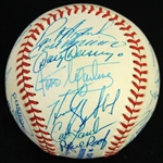1991 Chicago Cubs Team Signed OAL Brown Baseball w/ 24 Signatures Including Greg Maddux, Ryne Sandberg, Andre Dawson & More (JSA)