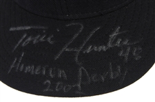 2002 Torii Hunter Minnesota Twins Signed & Inscirbed All Star Game Home Run Derby Cap (MEARS LOA/JSA)